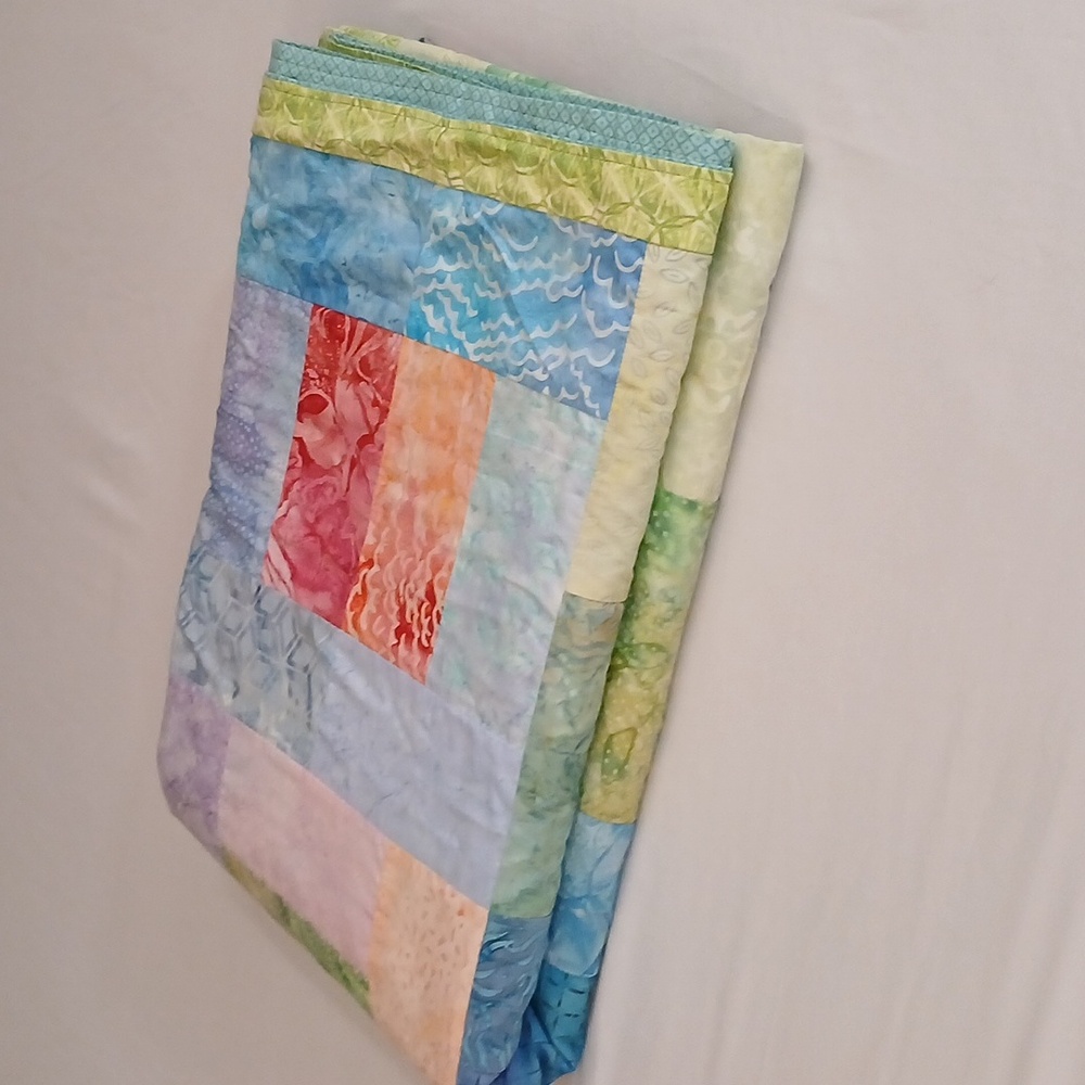 Handmade Colorful Patchwork Quilt - Picture 7 of 12